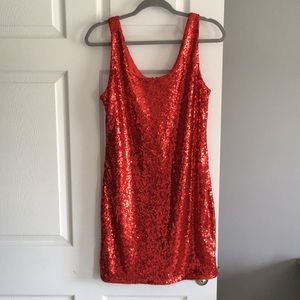 Rue21 Red Sequin Lined Mini Dress